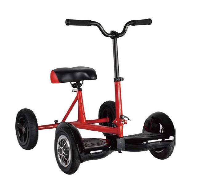 E Scooter with Hover Board in Front,Self-balancing Electric Scooter Body Frame