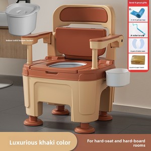 Chaise de toilette élévatrice pour personnes âgées, usage intérieur, avec seau à urine mobile et finition lisse, toilette pour adultes élévatrice de classe II - Product Image 4