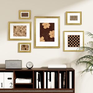 Cadre photo en plastique doré 4x6, 5x7, 8x10 pouces, A5, A4, A3 - Cadre photo PS rétro élégant personnalisé pour la décoration intérieure - Vente en gros - Product Image 2