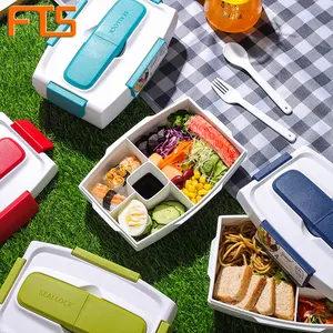 Fts lunch box suppliers plastic silicone insulated portable hot food container bento lunch box