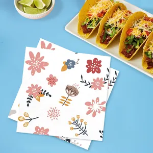 מגבות ערב מודפסות נייר דקורטיבי חד פעמיות עבור מטבח שולחן רחצה