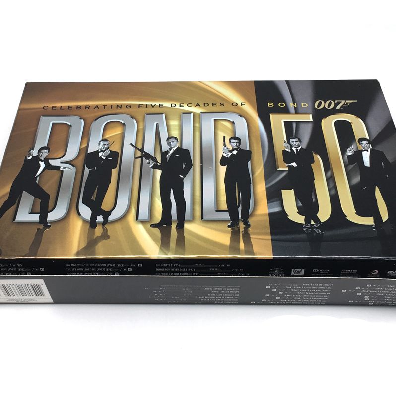 BOND 50: bond 007 23DVD kutu seti abd/İngiltere/CA DDP nakliye shopify eBay sıcak satış dvd filmleri beş yıl kutluyor