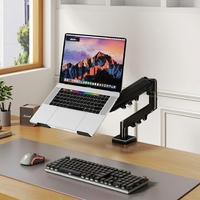 Support de bureau flexible à ressort à gaz pour ordinateur portable ou ordinateur, bras de moniteur réglable, support ergonomique pour ordinateur portable, accessoires audio-vidéo pour la maison