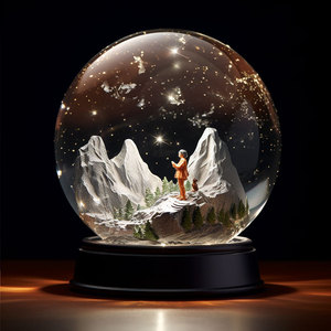 Custom Romantic Couple Snow <b>Globe</b> Crystal Decorative <b>Light</b>-Up Gift For Valentine'S Day - Product Image 3