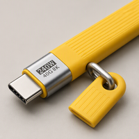 Câble de charge rapide PD 240W Type-C vers Type-C 5A 48V USB4 40 Gbit/s 8K, câble de données porte-clés TPE pour ordinateur portable et téléphone, vente en gros