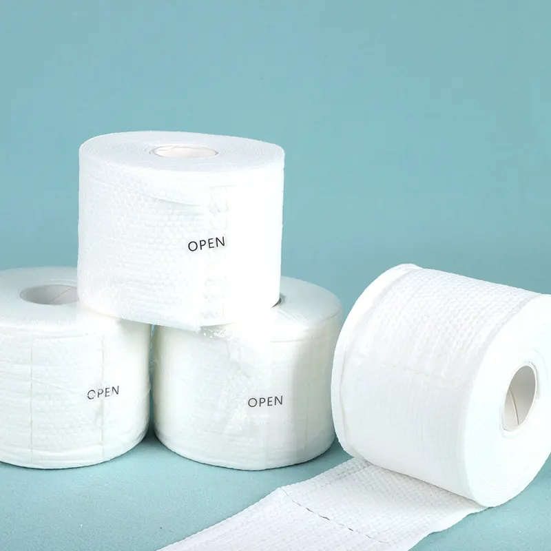 Di alta qualità su misura Spunlace idrofobo rotoli di tessuto non tessuto materie prime per l'igiene stampato pp tessuto non tessuto
