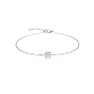 Precio de fábrica piedra blanca diseño redondo geométrico encanto pulsera turco hecho a mano venta al por mayor 925 joyería fina de plata esterlina - Product Image 2