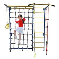 Parcours d'obstacles Ninja Warrior pour enfants avec filets d'escalade pour aire de jeux intérieure, salle de sport jungle pour enfants