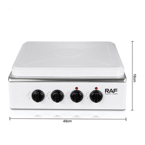 Estufa de Cocina de Acero Inoxidable de Doble <span class=keywords><strong>Gas</strong></span> y Doble Eléctrica, de Cuatro Quemadores y 2000W, para Instalación en <span class=keywords><strong>Encimera</strong></span>, Transfronteriza - Product Image 2