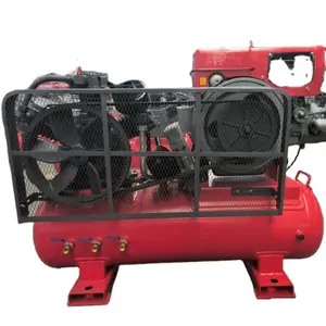 KW16016C 1.4mPA 0,8 m3/min compresor de aire de pistón accionado por motor diésel se adapta a la industria de reparación de neumáticos móviles