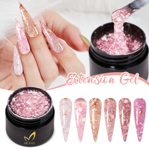 เจลต่อเล็บ HEMA Free TPO Free Sakura Spring Vibe Flakes Extended Gel Glitter Cherry <span class=keywords><strong>Blossom</strong></span> <span class=keywords><strong>Nail</strong></span> Art Extension Gel รับผลิตแบบ OEM ODM แบรนด์ส่วนตัว - Product Image 1