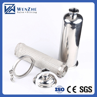 Filtre à tamis hygiénique droit à trois pinces de haute qualité, lait, bière, miel, marque WENZHE, OEM/ODM personnalisable, garantie d'un an