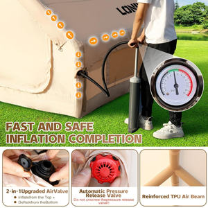 Tente de camping gonflable améliorée 2025 avec pompe, tente à air gonflable à installation facile pour le camping, pas besoin d'assemblage de tente d'air - Product Image 3