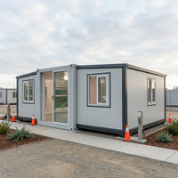 Maison conteneur extensible à aile unique de 30 pieds, économique, préfabriquée, modulaire, blanche, logement temporaire pour camp ou bureau