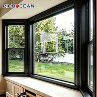 Fenêtres en baie RICHOCEAN de style victorien, insonorisées, en aluminium, triple vitrage, économie d'énergie, pour balcon