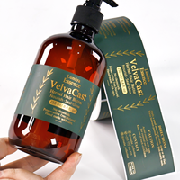 Étiquettes personnalisées de luxe pour cosmétiques, autocollants pour bouteilles d'huile végétale verte pour marques de soins de la peau, directement de l'usine