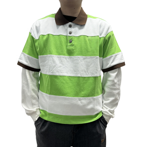 Heavyweight Embroidered Custom Oversized 100% Cotton Blank Plain Boxy <b>Polo</b> <b>Cropped</b> Tshirts Drop Shoulder Stripe t <b>Shirt</b> - Product Image 5