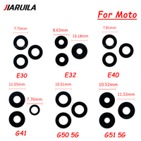 Objectif en verre de caméra arrière pour Moto E40 E32 E30 E22 E22i E20 E13 E7 E7i Power E6 E6i E6S E5 Play E4 Plus Cell Camera Lens Spare Part