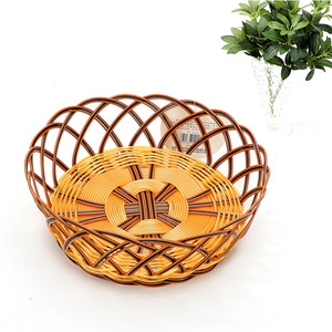 Rattan Snack Baskets Set Plastic Bowl M Size For <b>Drink</b> Food <b>Storage</b> Living Room Use - Product Image 5