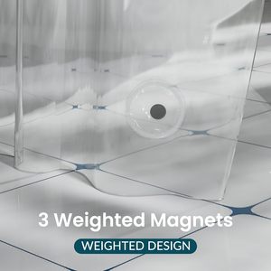 Lightweight <strong>Waterproof</strong> Shower <strong>Curtains</strong> for Bathroom with Magnets and Rustproof Grommets Clear Shower Liner - Product Image 5