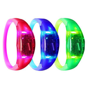 गर्म बिक्री कॉन्सर्ट संगीत ध्वनि सक्रिय एलईडी चमकती कंगन आवाज नियंत्रित चमक <span class=keywords><strong>wristband</strong></span> - Product Image 2