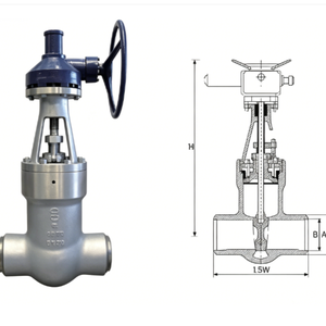 Vannes à opercule standard américaines en acier inoxydable/forgé/acier au carbone WCB de qualité industrielle DN50-DN900 pour centrales thermiques - Product Image 1