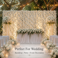 Panel de Flores Artificiales de Hortensias y Rosas Estilo Europeo al por Mayor para Decoración de Bodas, Fiestas, Escaparates y Cabinas de Fotos