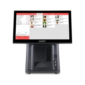 Système de point de vente GSAN 15,6 pouces à double écran <span class=keywords><strong>tactile</strong></span> tout-en-un avec imprimante 80 mm pour supermarché - Product Image 4