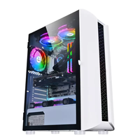 2022 New Designed Custom PC Gaming ATX Case GPU CPU Server Tempered Glass RGB Fan LED Computer Case Towers Hot Sale Products