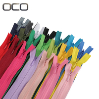 OCO 3 #   Fermeture éclair invisible en nylon à extrémité fermée, verrouillage automatique, couleurs personnalisées, pour robes, coussins, textiles de maison, couture