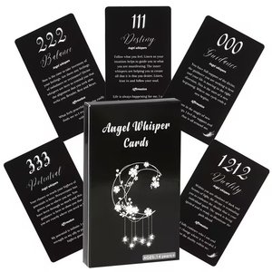 Conception personnalisée de la carte Oracle Angel Whispering, guidance angélique, jeu de société, portable, écologique et durable - Product Image 1
