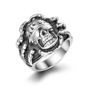 Skull <b>Titanium</b> Steel <b>Ring</b> Men's Index Finger Jewelry Gift SA441 - Product Image 4