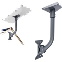 Support mural réglable en acier au carbone pour kit Starlink V4 avec revêtement en poudre noire