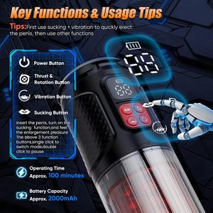 เครื่องช่วยสำเร็จความใคร่ชายแบบไฟฟ้า ชาร์จผ่าน USB พร้อมจอ LED ควบคุมผ่านแอพ AI ระบบสั่น หมุน และดูด 7 ระดับ  กันน้ำ IPX7 - Product Image 6