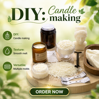 Flocons de cire de soja 100 % pure et biologique pour la fabrication artisanale de bougies, écologiques, parfum personnalisé, matière première en vrac, Noël, anniversaire