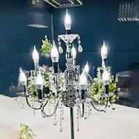 Bougeoir de mariage lumineux en métal haut de gamme, support de lampadaire LED, décoration de scène de fond, nouvelle arrivée