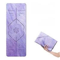 Tapis de yoga en caoutchouc naturel double face OEM ODM en tissu suédé, idéal pour la gym, le fitness, le sport, le Pilates, la méditation et les pique-niques – Vente chaude