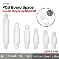 Entretoise PCB durable 2,5 mm à double verrouillage, support de carte à clipser 6 mm, fixation rapide 2,5 mm pour carte de circuit imprimé PA66