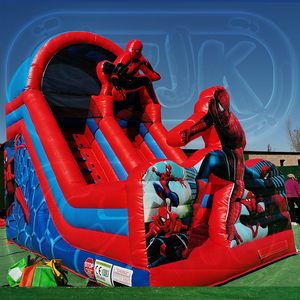 Toboggan aquatique <span class=keywords><strong>gonflable</strong></span> commercial Spiderman pour enfants avec piscine intégrée - Château <span class=keywords><strong>gonflable</strong></span> Spiderman pour fêtes - Product Image 3