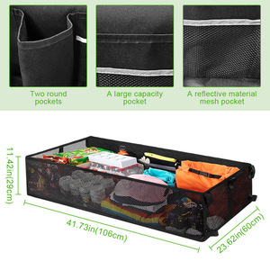 Foldable Cargo Net Bag For Golf Cart With Adjustable Straps Polyester Mesh Storage Organizer Trunk Organizer - Product Image 3