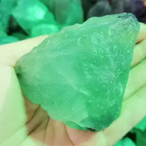 Fluorite หินดิบขายส่งที่มีคุณภาพสูงธรรมชาติสีเขียวแร่หยาบตัวอย่างผลึกควอตซ์