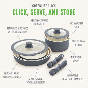 High Quality Cooking Pots Glass Lids Detachable Handles Dishwasher Oven Safe for Gas <b>Induction</b> Stoves Ceramic <b>Cookware</b> <b>Set</b> - Product Image 6