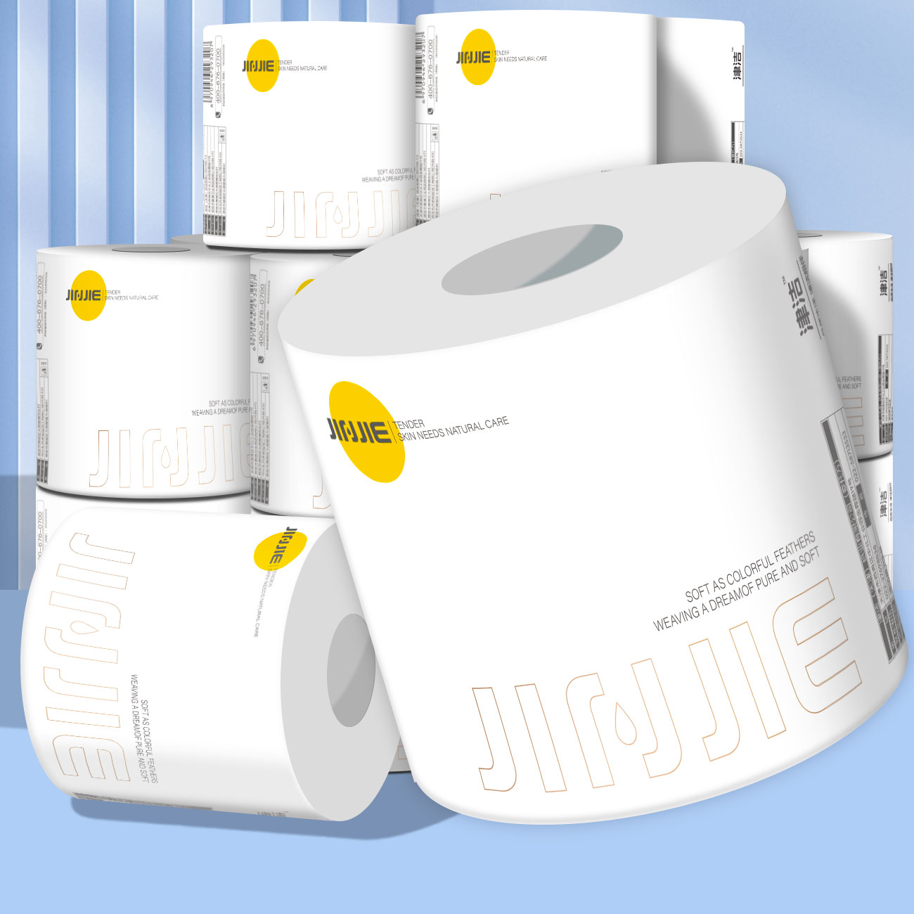 Factory Supply Soft Bamboo Pulp Hollow Core Toilet Roll Eco Biodegradable Bath Tissue For Hotel Office