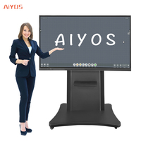 55 pouces 65 "75 pouces panneau interactif intelligent stylos magnétiques intelligents LCD noir Service à guichet unique tableau blanc écran plat interactif