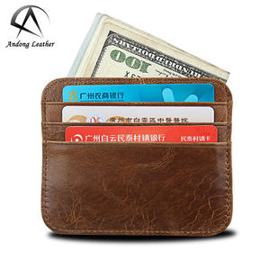 Andong <b>Card</b> Clip <b>Holder</b> <b>Wallet</b> <b>for</b> <b>Men</b> Genuine Cow Leather Slim Coin Purse <b>Wallets</b> RFID Blocking - Product Image 1