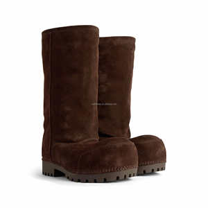 <span class=keywords><strong>Botas</strong></span> de Esquí de Lujo para Hombre con Punta Redonda Exagerada, <span class=keywords><strong>Botas</strong></span> de Esquí de Piel de Alaska, <span class=keywords><strong>Botas</strong></span> de Nieve Altas de Cuero y Gamuza Marrón para Hombre - Product Image 6