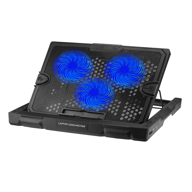 Hot Selling S300 Plastic 3-Fan Adjustable Wind Speed Desktop Laptop Cooling Pad with Holder in Stock