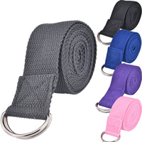 Perlengkapan Kebugaran Tali Yoga Katun Poliester Tali Peregangan Sabuk Yoga Lebar 38mm Sabuk Tali Yoga