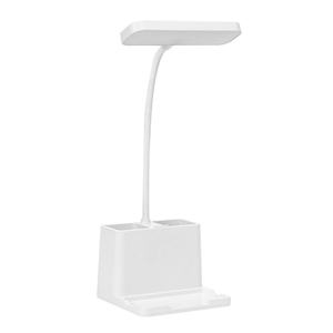 Lámpara LED flexible de 6w, 3000-4500-6000k, blanca, 450lm, regulable, 35.5x12x11.5cm, portalápices flexible para escritorio y lectura. - Product Image 1