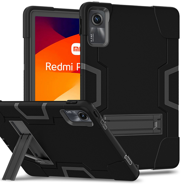 Silicone Shockproof Rugged Tablet Cover for Redmi Pad SE 11 Inch 2023 Colorful case With Kickstand
